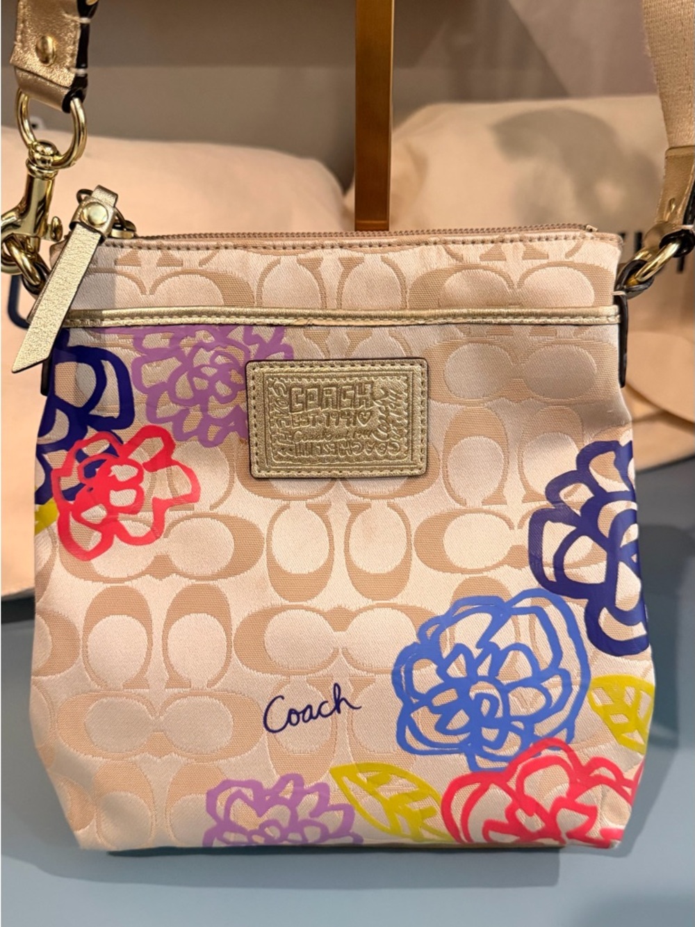 Coach Poppy Floral Print Crossbody Bag